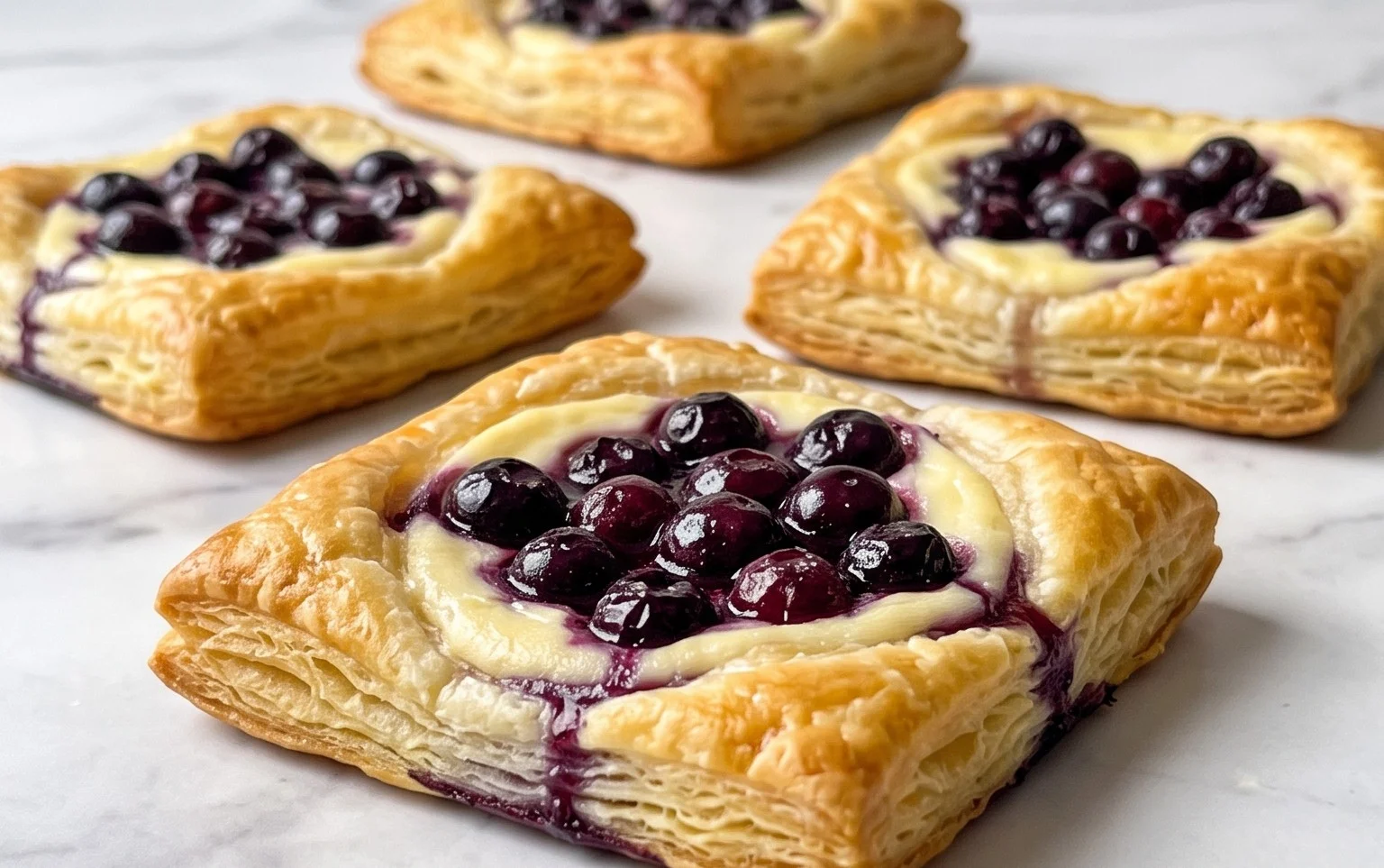Blueberry Cream Cheese Puff Pastry