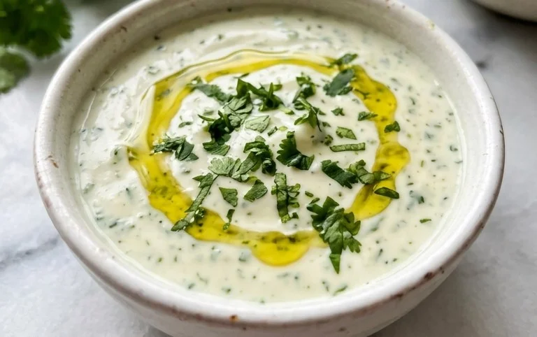 Creamy Garlic Lime Cilantro Sauce