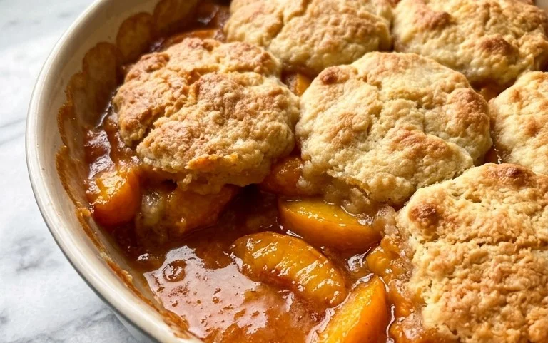 The Easiest Southern Peach Cobbler