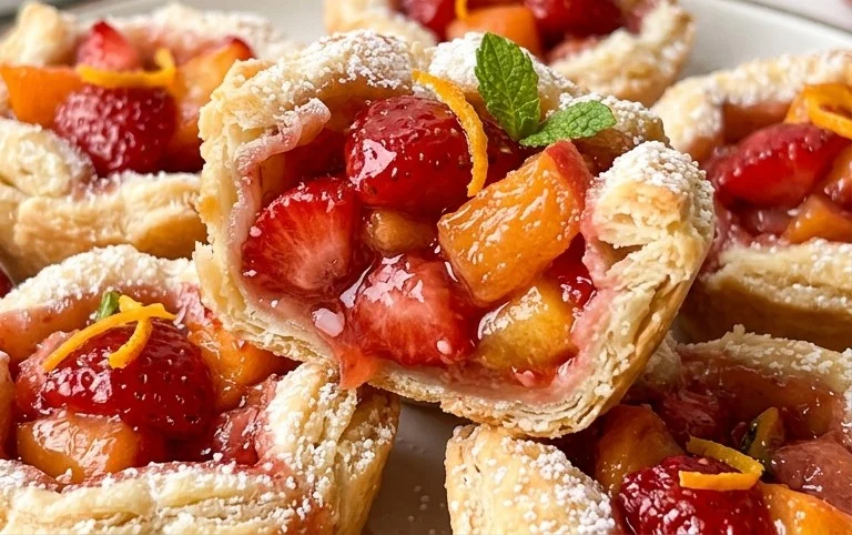 Strawberry Peach Pie Bites