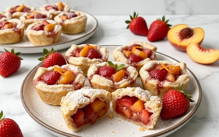 Strawberry Peach Pie Bites