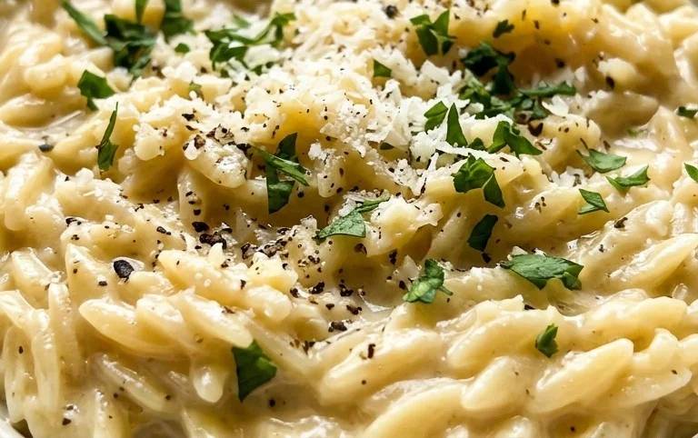 Creamy Garlic Parmesan Orzo