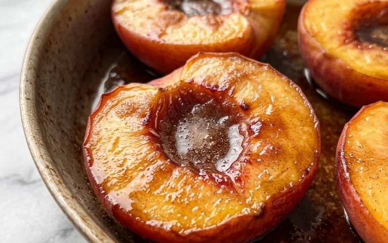 Cinnamon Sugar Baked Peaches