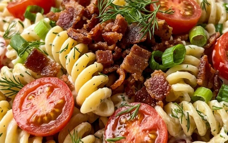 Beef Bacon Ranch Pasta Salad