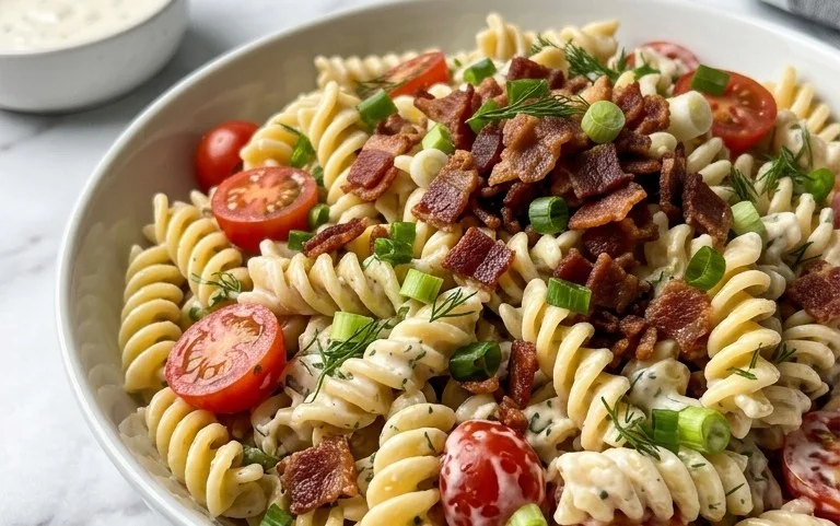 Beef Bacon Ranch Pasta Salad