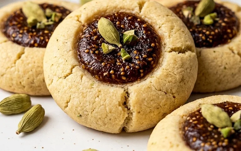 Cardamom Fig Thumbprint Cookies