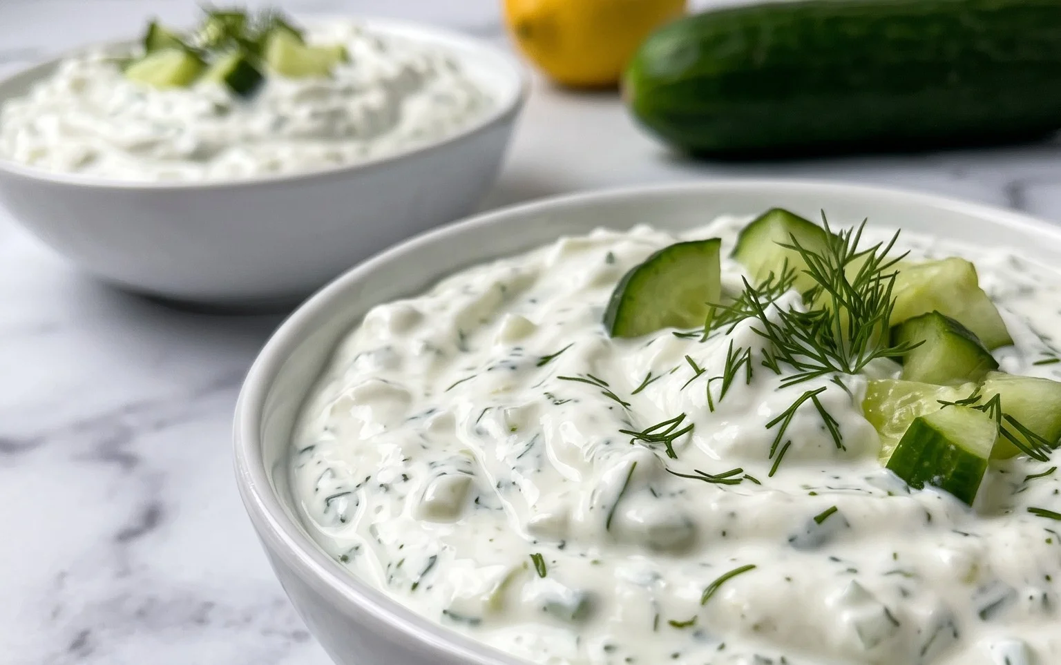 Cucumber Dip with Sour Cream and Dill