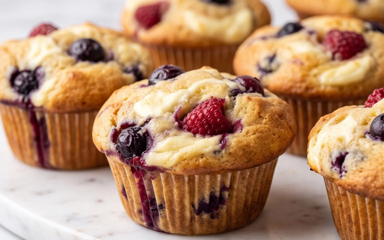 Berry Cream Cheese Muffins