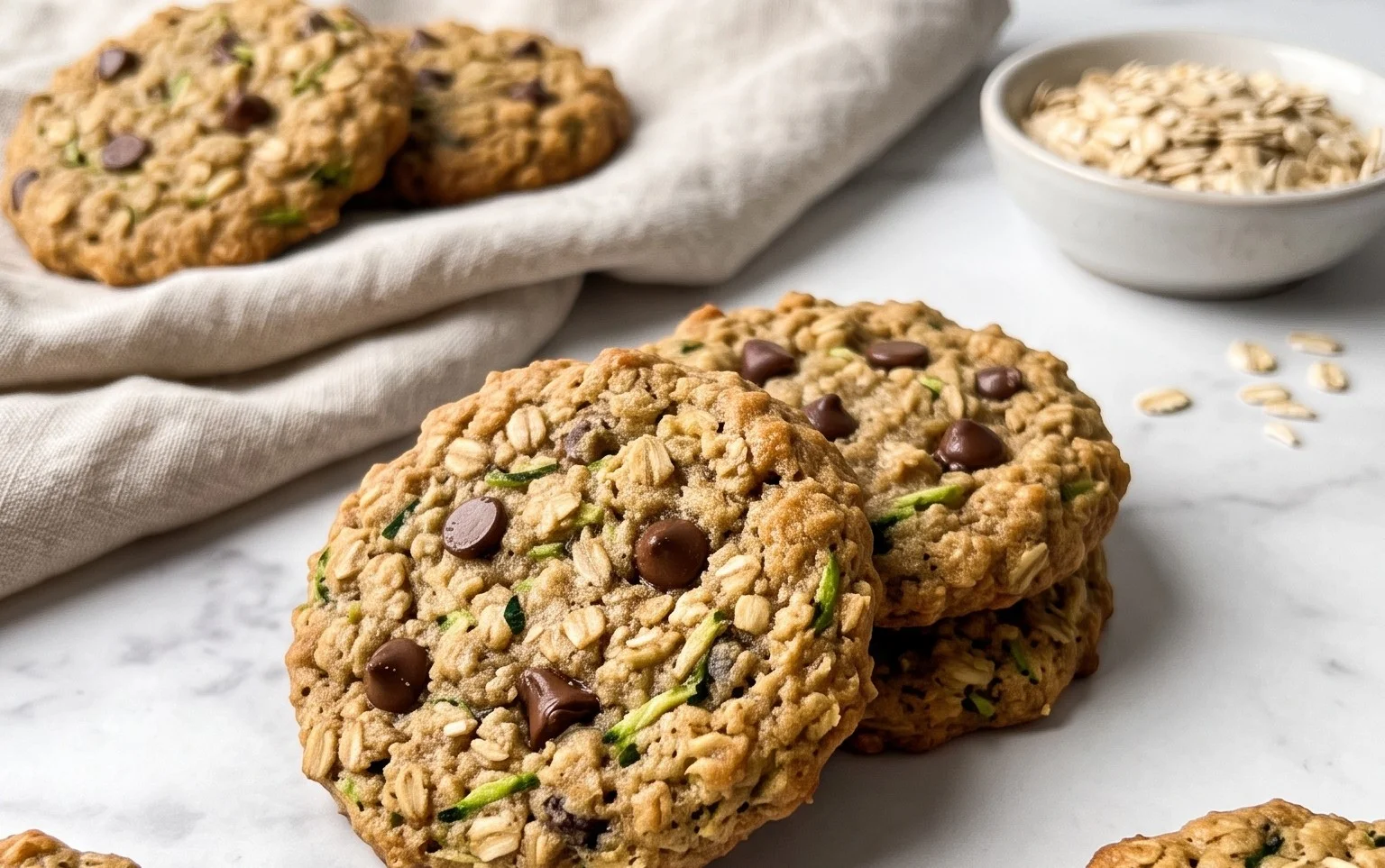 Healthy Zucchini Oatmeal Cookies