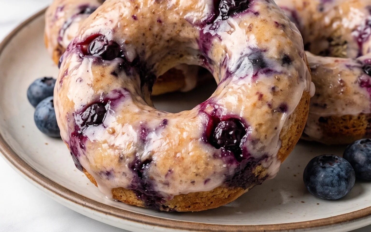 Blueberry Cake Donuts