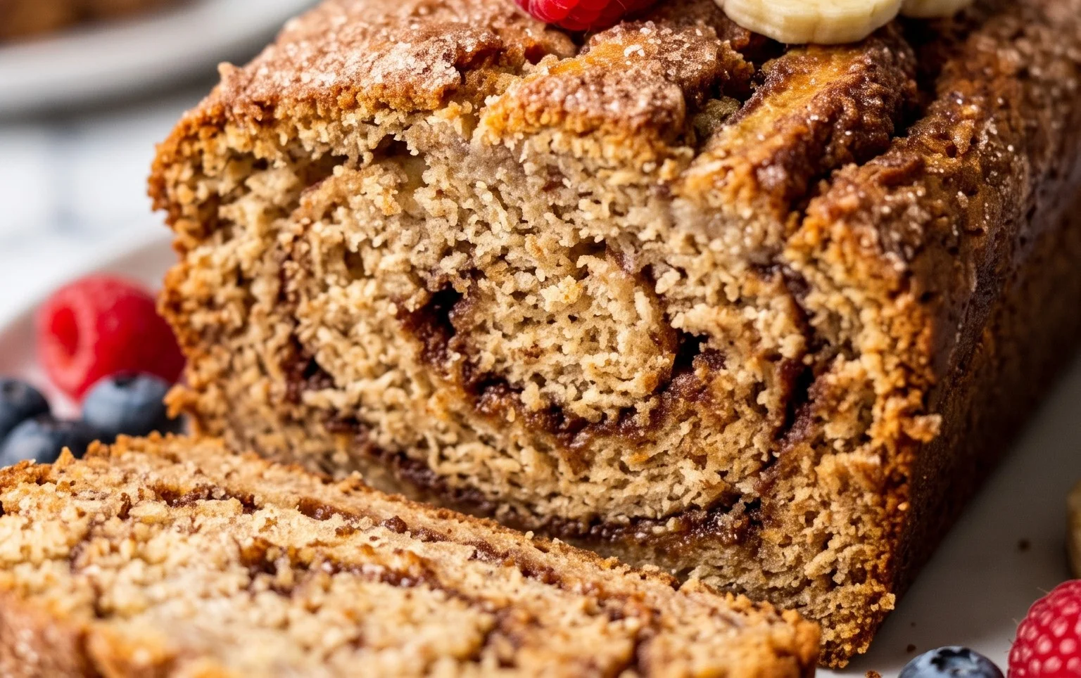 Cinnamon Roll Banana Bread
