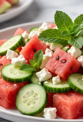 Watermelon Salad with Cucumber and Feta