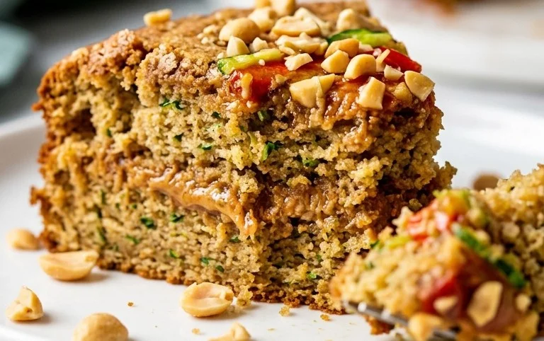 Moist Peanut Butter Zucchini Cake Recipe