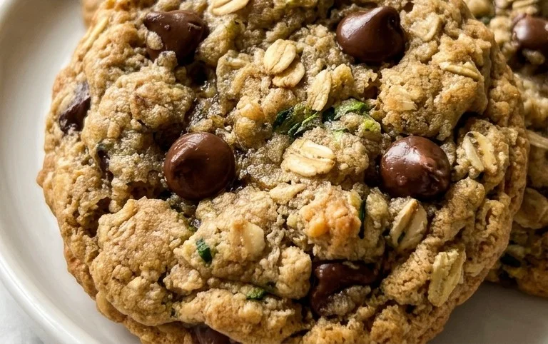 Homemade Zucchini-Oat Chocolate Chip Cookies