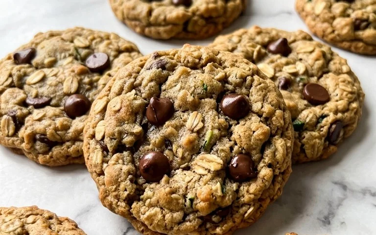 Homemade Zucchini-Oat Chocolate Chip Cookies