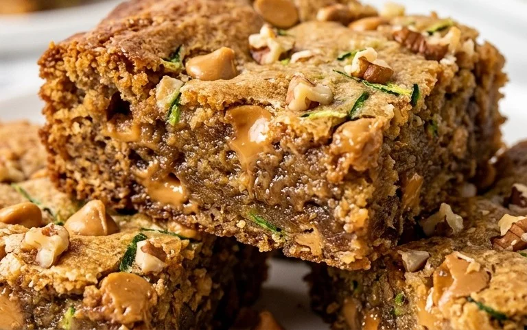 Chewy Butterscotch Zucchini Blondies