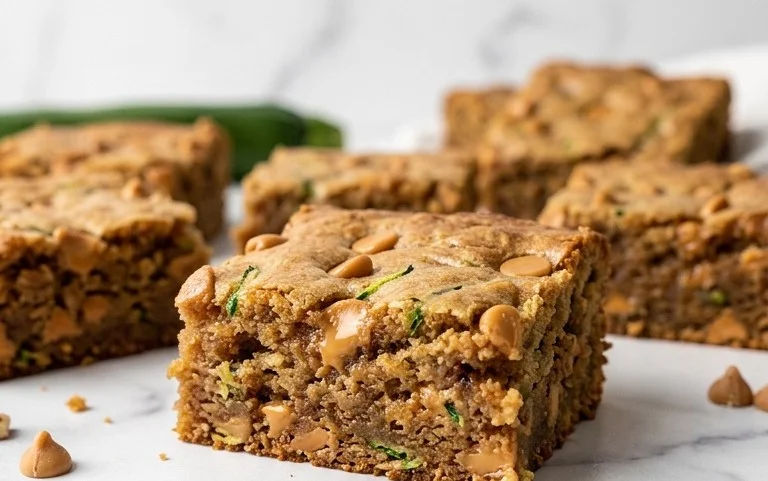 Chewy Butterscotch Zucchini Blondies