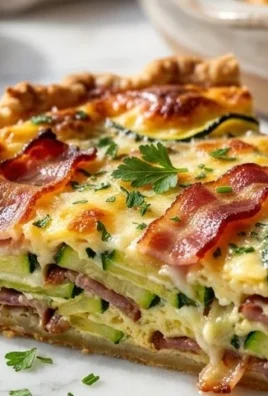 Zucchini and Beef Bacon Slice