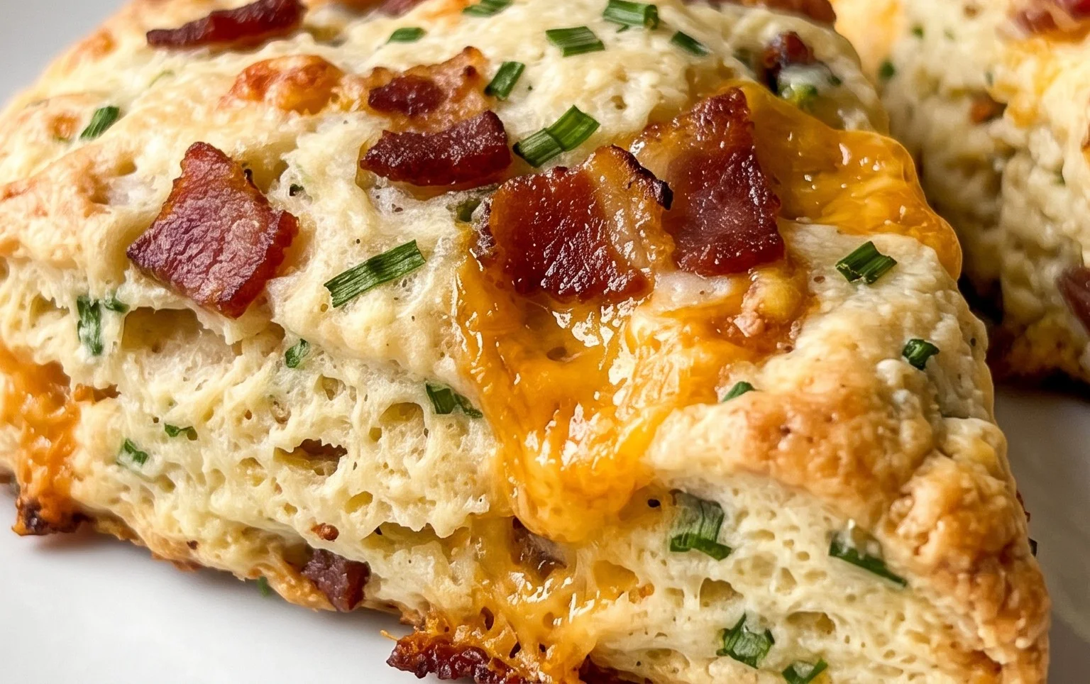 Beef Bacon Cheddar and Chive Scones