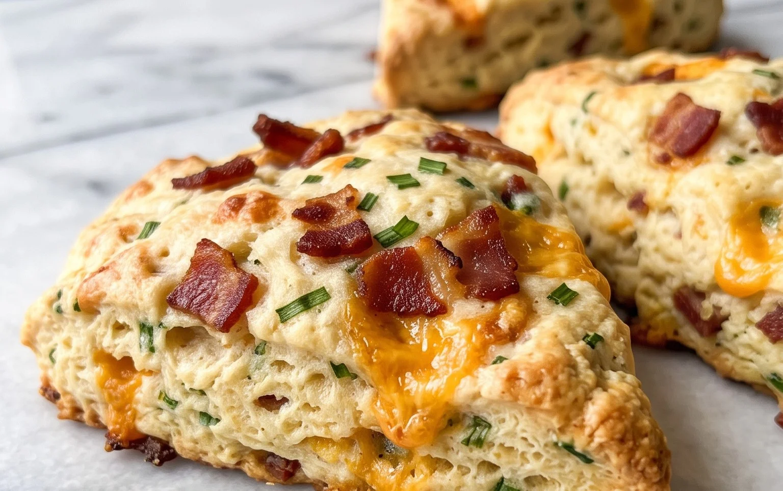 Beef Beef Bacon Cheddar and Chive Scones